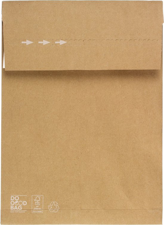 Sac Raadhuis Do Good - sac d'échantillons - 250 x 350 x 50 mm - 135 grammes - marron - 10 pièces - RD-309910-10