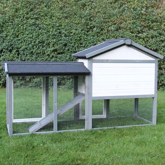 Konijnenhok voor Buiten - Kippenhok - Knaagdieren Kooi - Cavia Kooi - Dierenverblijf - 145 cm