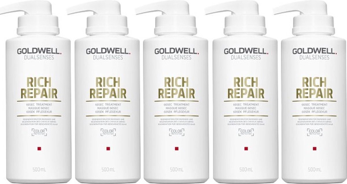5X Goldwell Dualsenses Rich Repair 60 sec. Treatment 500ml