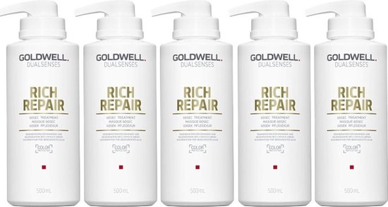 5x Goldwell Dualsenses Rich Repair 60 sec. Treatment 500ml