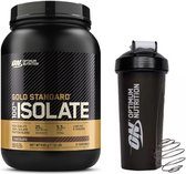 Optimum Nutrition Gold Standard 100% Isolate Bundle - Isolat de protéine de lactosérum au chocolat + ON shaker - 930 grammes (31 shakes)