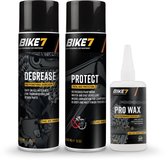 Bike7 "Voordeelpakket" Degrease 500 ml + Protect 500ml + Pro Wax 150ml