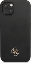 Guess Silicone 4G Logo Back Case - Geschikt voor Apple iPhone 13 (6.1") - Zwart