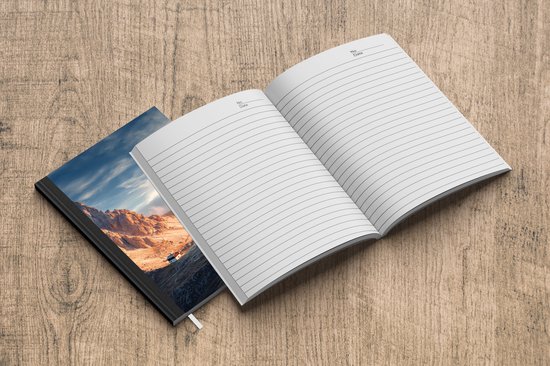 Carnet - Carnet d'écriture - Maison - Montagnes - Paysage - Carnet - Format A5 - Bloc-notes
