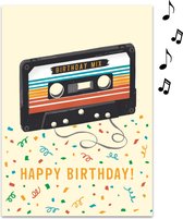 Never Gonna Give You Up Birthday Card - Grappige Verjaardags Kaart - RickRoll - Nonstop muziek & Glitters!