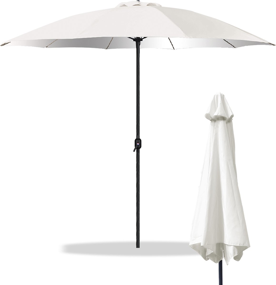 Sombrilla Parasol - Waterdicht - UV-bescherming - 300x300x244 cm - Tuin, strand, balkon etc. - Wit