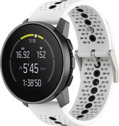 Siliconen Smartwatch bandje Geschikt voor Suunto 9 Peak siliconen bandje - geschikt voor Suunto 9 Peak (Pro) / Suunto 5 Peak / Suunto Race / Suunto Vertical - wit/zwart - Strap-it Horlogeband / Polsband / Armband