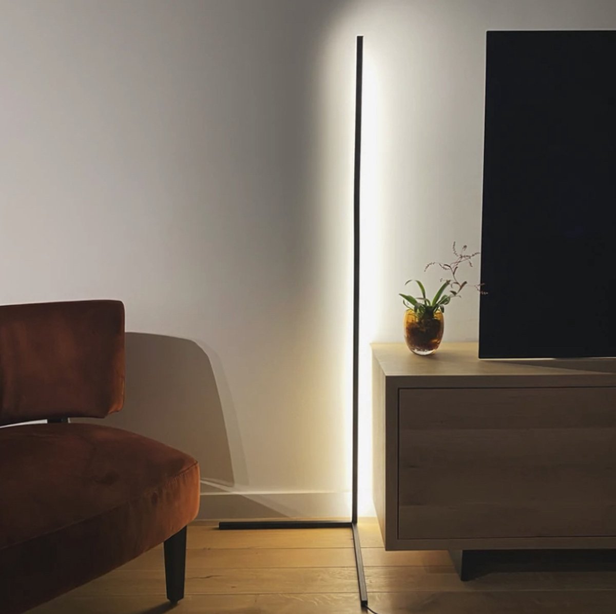 Lampadaire dimmable lampe de salon avec télécommande LED colonne