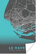 Affiche Le Havre - Plan - Plan de ville - Carte - France - 60x90 cm