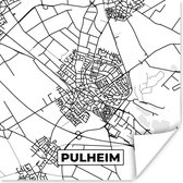 Poster Plattegrond - Stadskaart - Pulheim - Kaart - 100x100 cm XXL