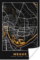 Poster Plattegrond – Kaart – Stadskaart – Frankrijk – Meaux - 60x90 cm