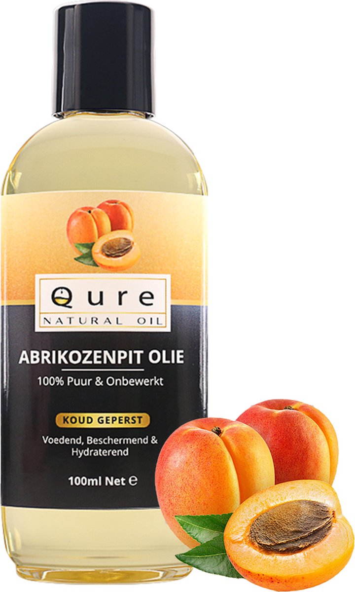 Abrikozenpitolie 100ml | 100% Puur & Onbewerkt | Abrikozenpit Olie voor Haar, Huid en Lichaam