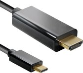 USB-C naar HDMI kabel - 4K 30Hz - 3 meter - Zwart