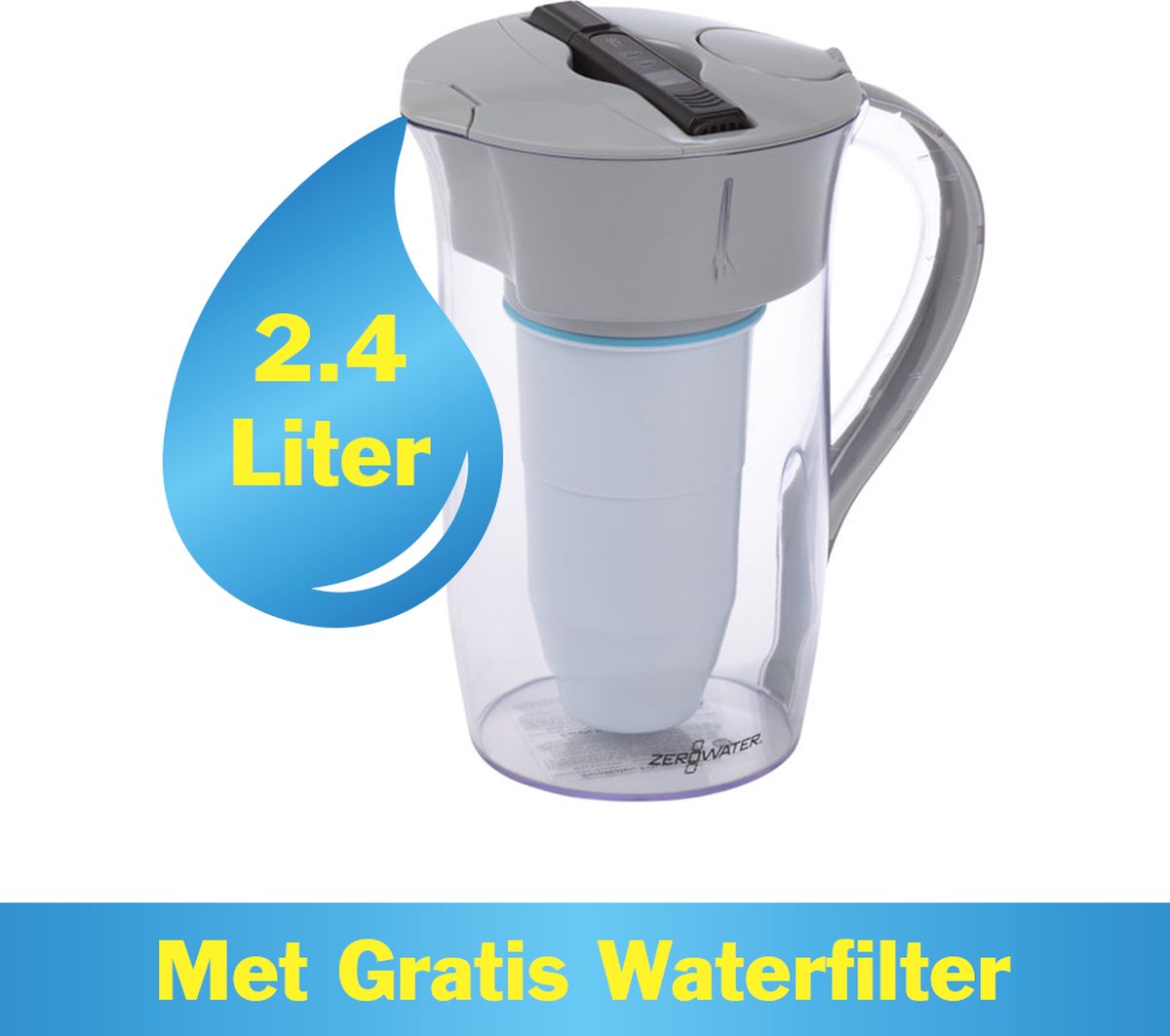 Carafe filtrante en acier inoxydable avec appareil de mesure TDS – ZeroWater