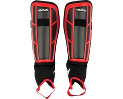 foto van Avento Scheenbeschermers - Pro-Style Soft - Rood/Zwart - Maat M