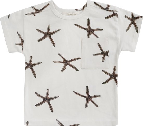 Your Wishes Starfish Emiel - Shortsleeve - Shirt - Meisjes & Jongens - Maat: 92