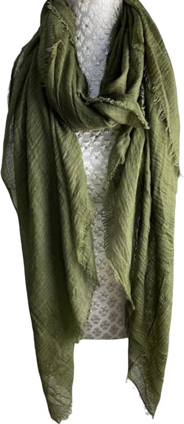 Lange Dunne sjaal - Effen - Groen - 190 x 95 cm (041118#)