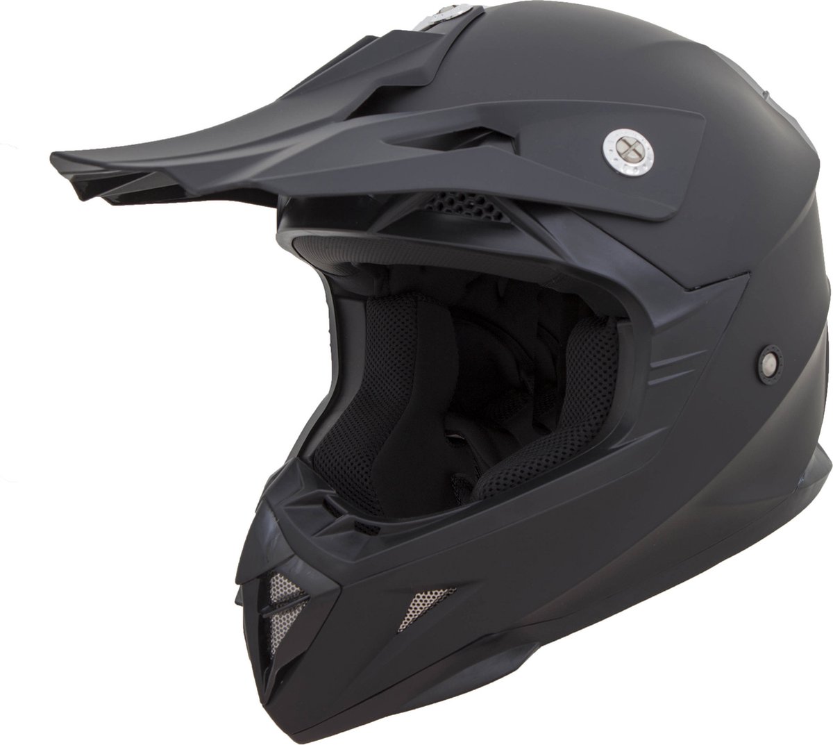 VINZ Orchard Crosshelm / Motorhelm / Scooterhelm / Motorcrosshelm - Mat Zwart