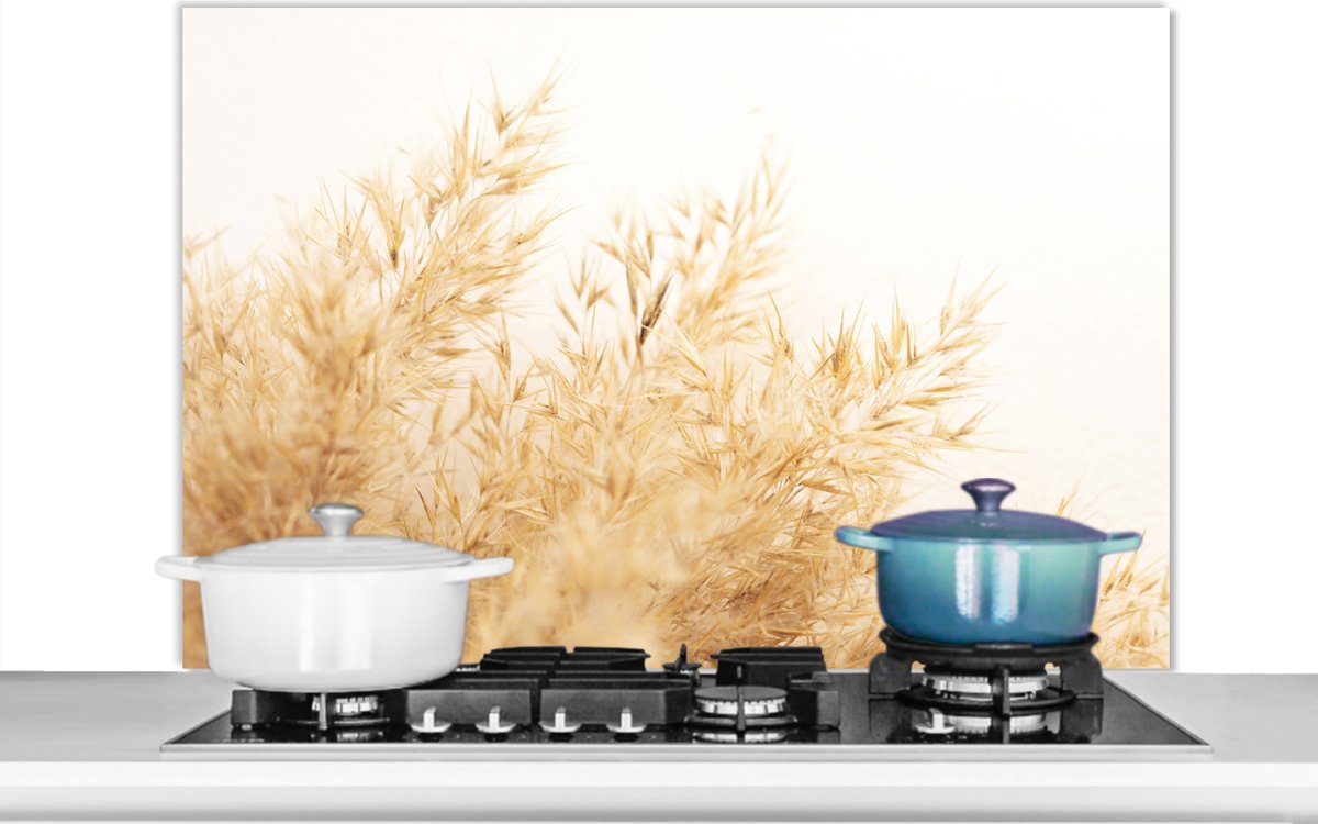 Spatscherm - Tarwe - Graan - Natuur - Keuken - 100x65 cm - Muurbeschermer
