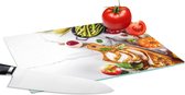 Glazen Snijplank - 28x20 - Groente - Vlees - Keuken - Kruiden - Snijplanken Glas - Keuken decoratie aanrecht