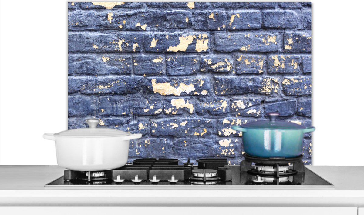 Spatscherm - Bakstenen - Verf - Muur - Stenen - Spatwand - Keuken achterwand - 80x55 cm