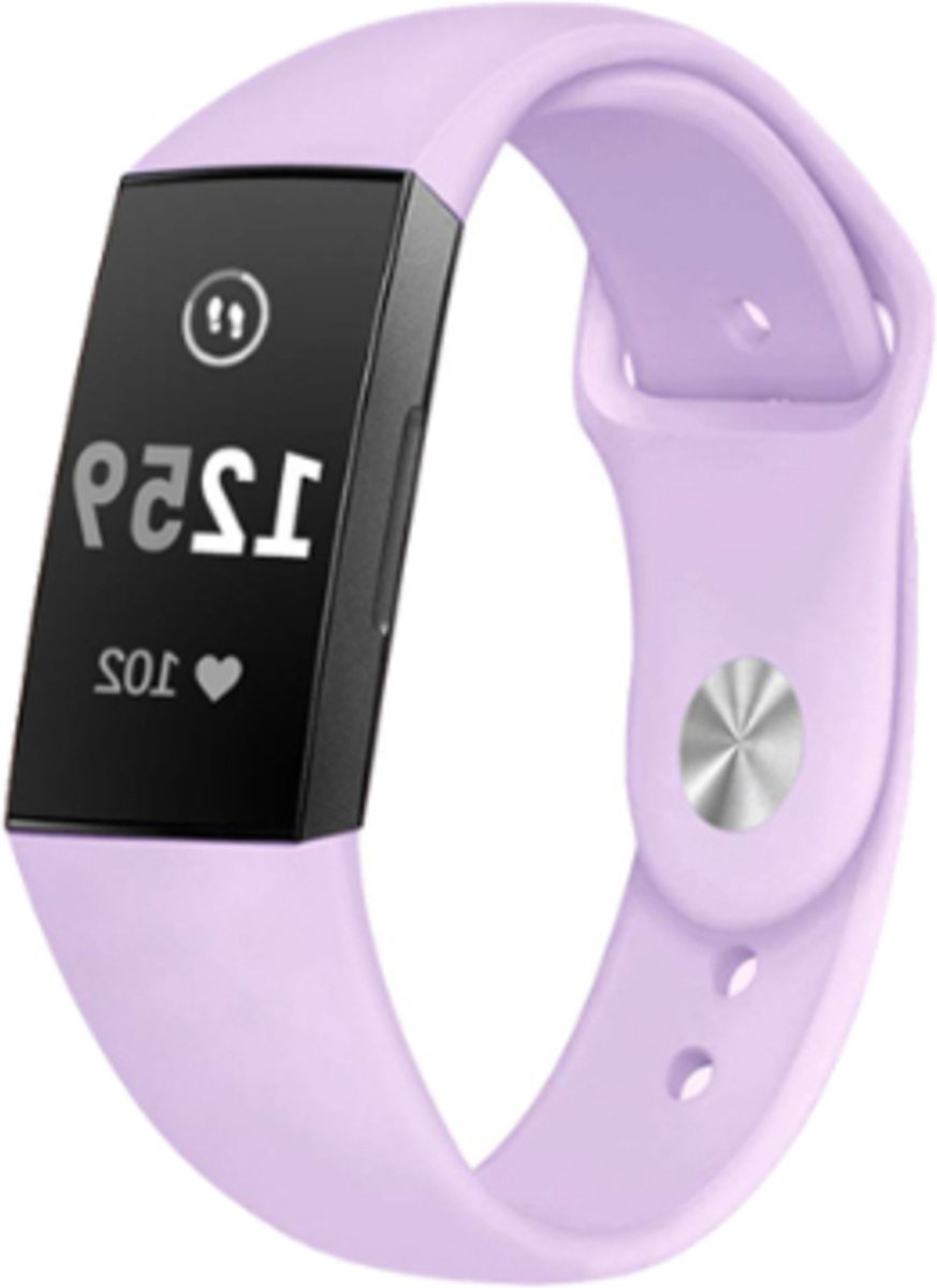 Siliconen bandje - lila, geschikt voor Fitbit Charge 3 & Charge 4