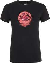 Klere-Zooi - Flamingo - Dames T-Shirt - M