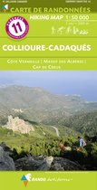 Wandelkaart Pyrénées carte 11 Collioure-Cadaques - Cote Vermeile