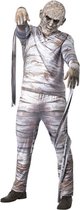 Smiffy's - Mummie Kostuum - Ingewikkelde Mummie Zombie - Man - Grijs - Medium - Halloween - Verkleedkleding