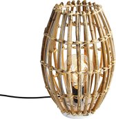 QAZQA capsulecanna - Landelijke Tafellamp - 1 lichts - H 34 cm - Naturel - Woonkamer | Slaapkamer | Keuken