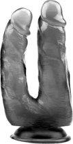 Bang It - Dubbele Dildo XXL - Met zuignap voor vrouwen - Realistische dildo’s voor mannen - Anaal - 22 cm - Zwart