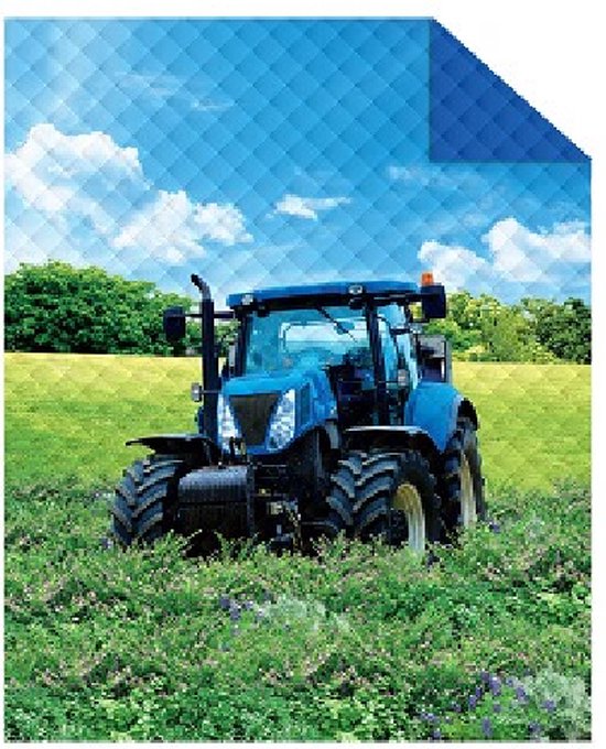 Couvre-lit tracteur bleu 170x210 cm | bol