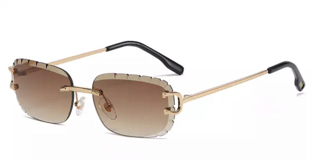 Heren zonnebril - Luxury Gold Brown - Dames zonnebril - Sunglasses - Luxe design - U400 protection - HD