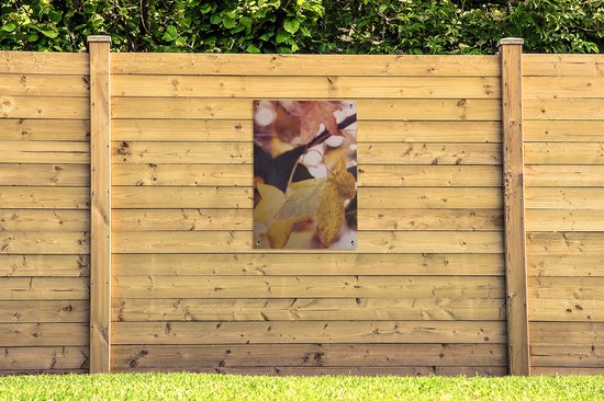 Affiche de jardin - Automne - Feuilles - Esdoorn - Oranje - 60x90 cm - Tableau de jardin - Décoration de jardin
