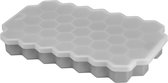 JU&MP Honeycomb IJsblokjesvorm - IJsblokjes - IJsblokjesvorm met Deksel - Grijs