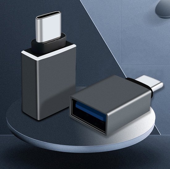 CVD® USB C naar USB A - OTG - Adapter - USB 3.0 - ZWART - o.a. geschikt voor iPad, Macbook en Chromebook - Zwart 1 Stuk