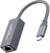 USB-C naar Ethernet adapter - 1000Mbps - RJ45 - Windows/Mac