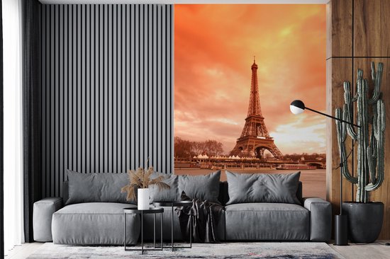 Tour Eiffel couleur Oranje à Paris 180x280 cm