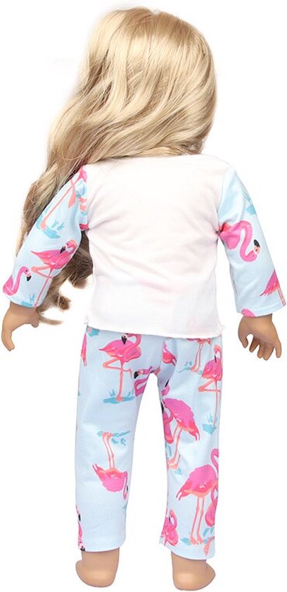 Vêtements de poupée - adapté pour bébé né - pyjama - flamant rose - bleu,  rose -... | bol.com