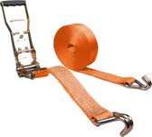 DW4Trading Spanband met Ratel 4 Meter - 2 Delig - 50 mm - 2000 kg - Oranje