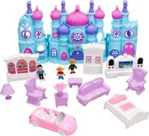 Château de princesse Ariko XXL avec son et lumière - avec meubles, figurines et une voiture - avec 3 piles LR44