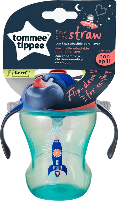Tommee Tippee BPA-vrije beker, rond, 20 ml, klassiek, groen, herbruikbaar, lekvrij, thuis en op reis, 3968949031