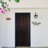 Welcome Home Wall Art Decor - Welcome Sign Home Office Decor - Metalen wanddecoratie - 40 x 18 cm