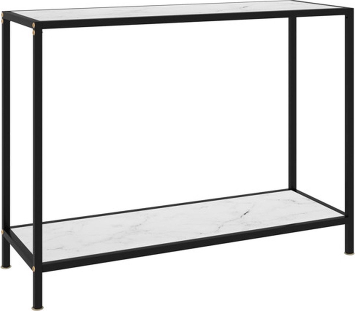 vidaXL Wandtafel - 100x35x75 - cm - gehard - glas - wit