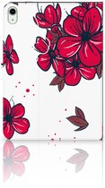 Hoesje Ontwerpen iPad Air (2020/2022) 10.9 inch Tablet Hoes met Standaard Blossom Red
