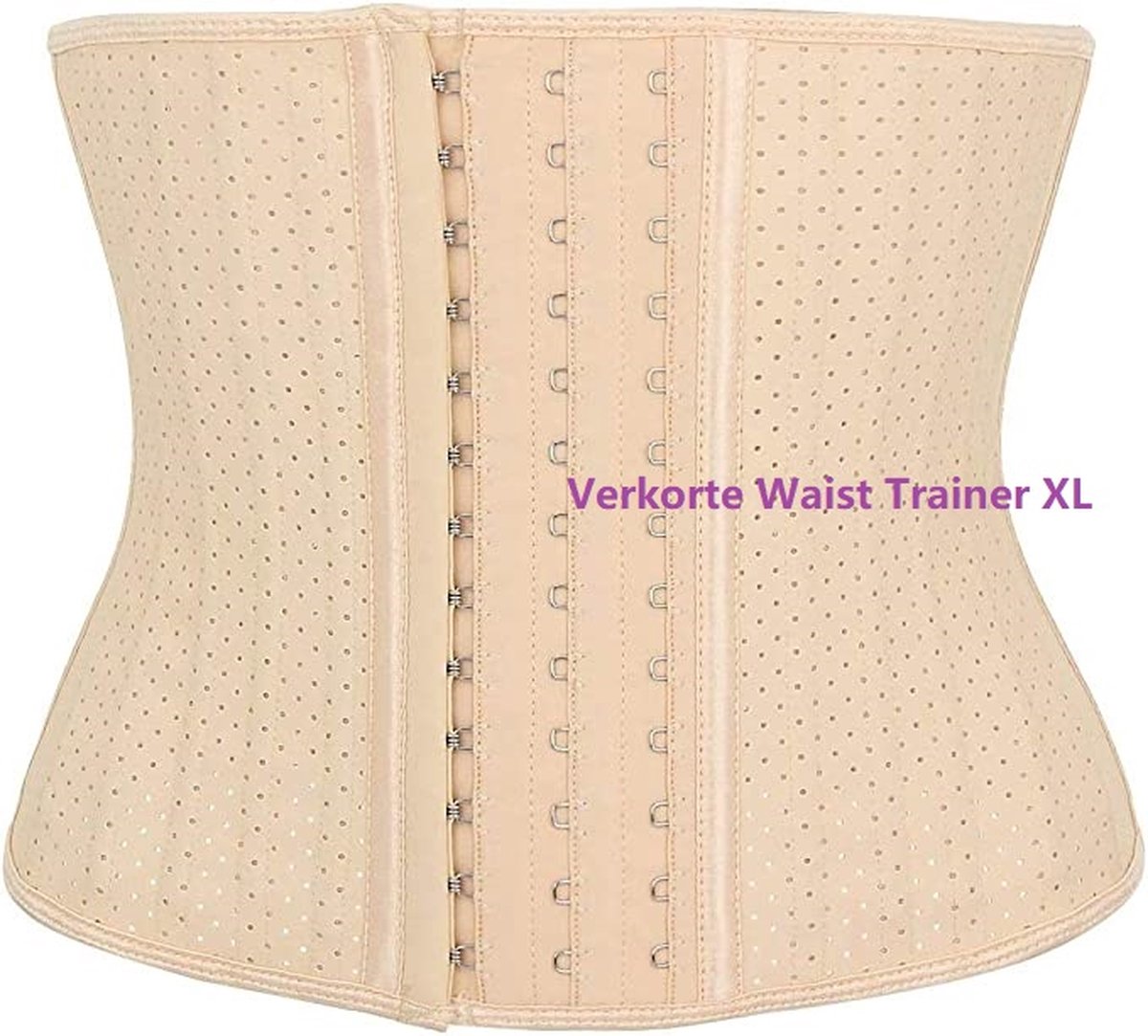 Igoods Waist Trainer Corset - Dames buikriem - XL / 70-77.5kg- lichte kleur - Verstelbare postpartum buikband - Dames Latex Shape wear - Kort Bovenlichaam - Ademend -