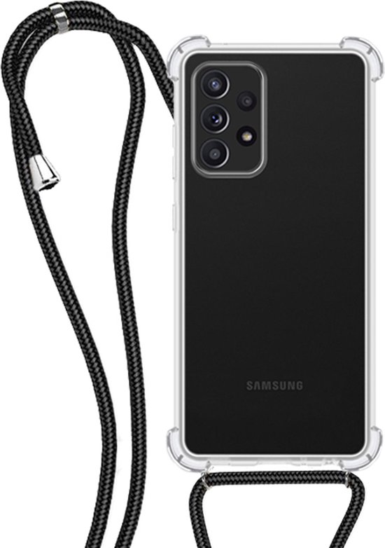 Coque Samsung Galaxy A72 avec cordon de protection antichoc - Transparente