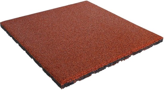 Rubber tegels 25 mm - 1 m² (4 tegels van 50 x 50 cm) – Rood | bol.com