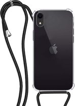 Coque iPhone Xr avec cordon de protection antichoc - Transparente