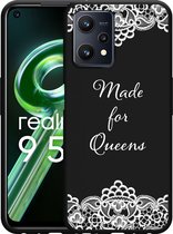 Realme 9 5G Hoesje Zwart Made for queens - Designed by Cazy